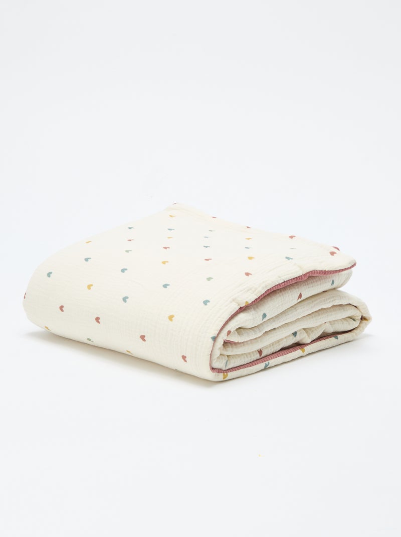 Omkeerbare deken 110 x 150 cm - Kiabi Home Biege - Kiabi
