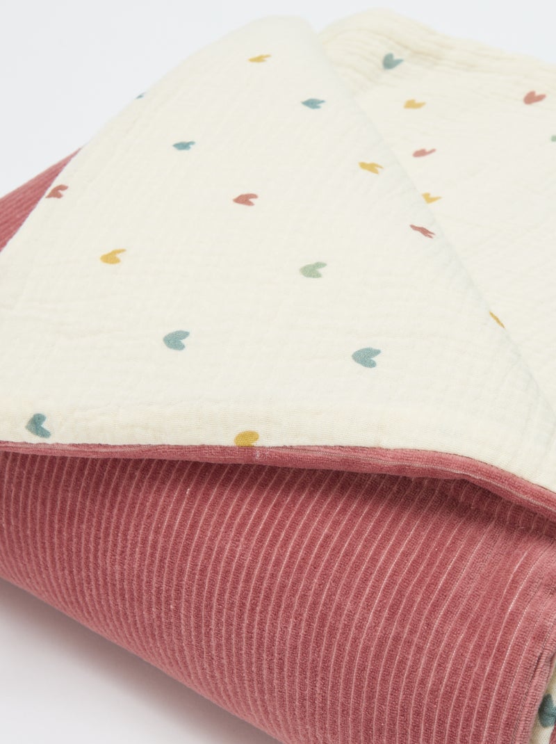 Omkeerbare deken 110 x 150 cm - Kiabi Home Biege - Kiabi