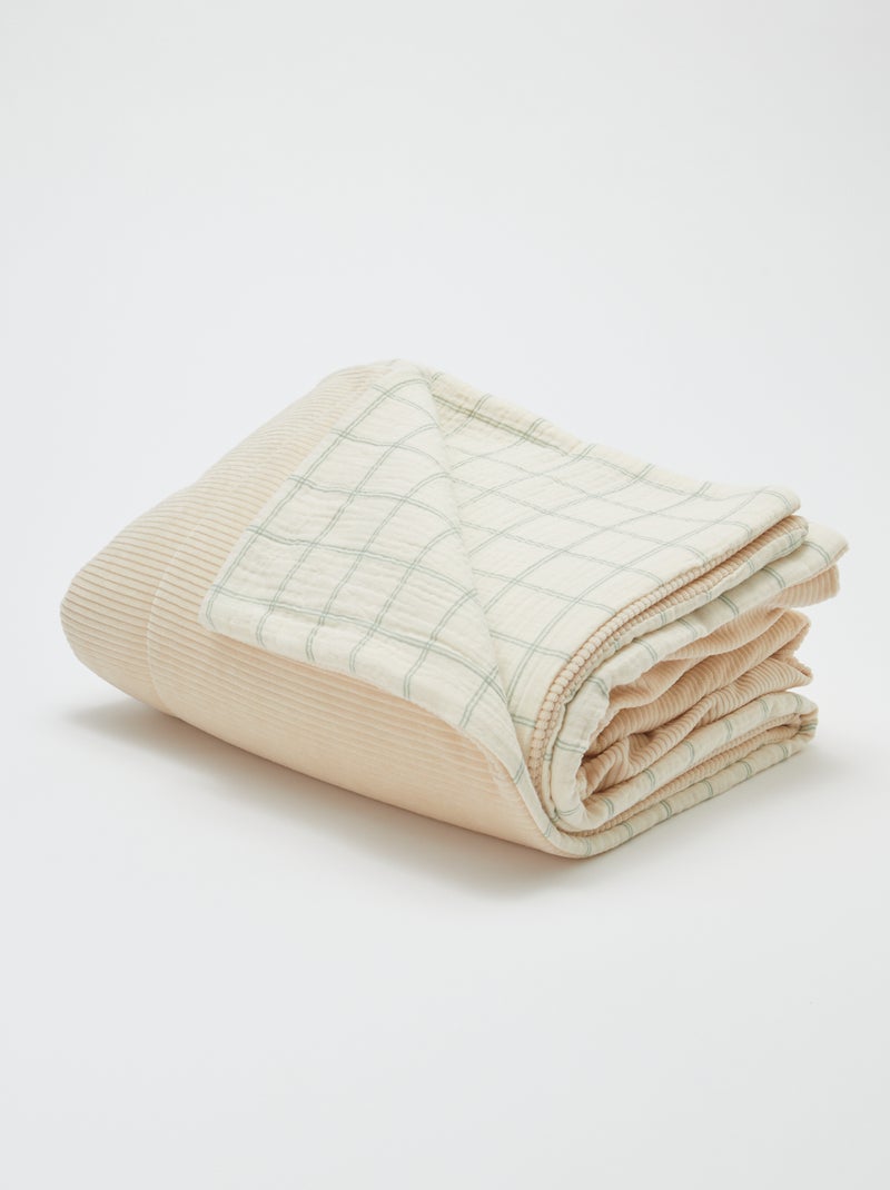Omkeerbare deken 110 x 150 cm - Kiabi Home GROEN - Kiabi