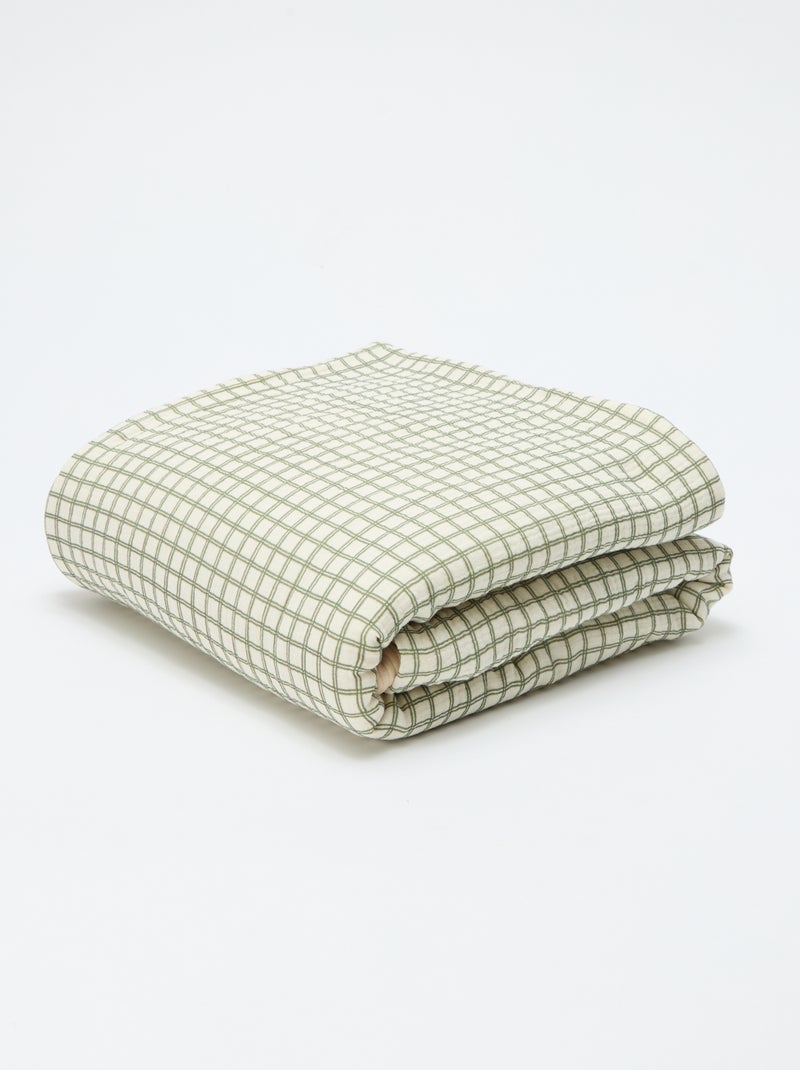 Omkeerbare deken 110 x 150 cm - Kiabi Home Kaki - Kiabi