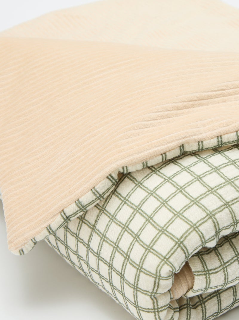 Omkeerbare deken 110 x 150 cm - Kiabi Home Kaki - Kiabi