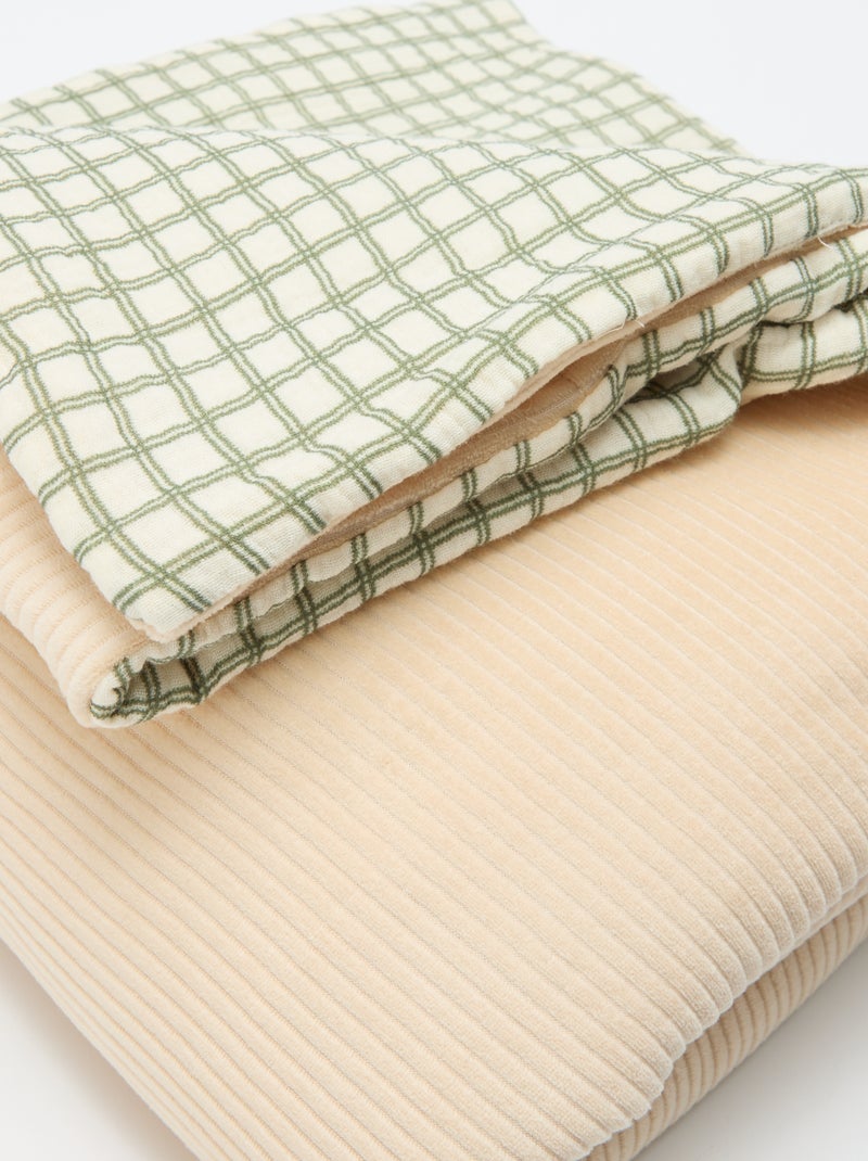 Omkeerbare deken 110 x 150 cm - Kiabi Home Kaki - Kiabi
