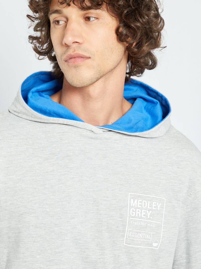 Omkeerbare hoodie BLAUW - Kiabi