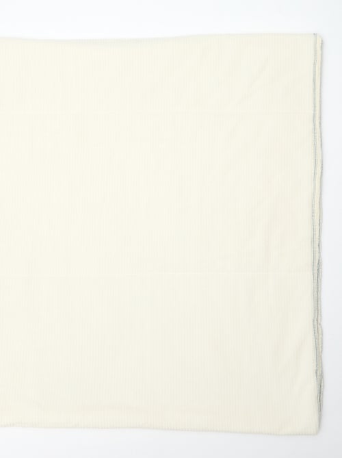 Omkeerbare katoenen mousseline deken met ribfluweel - Kiabi Home - Kiabi