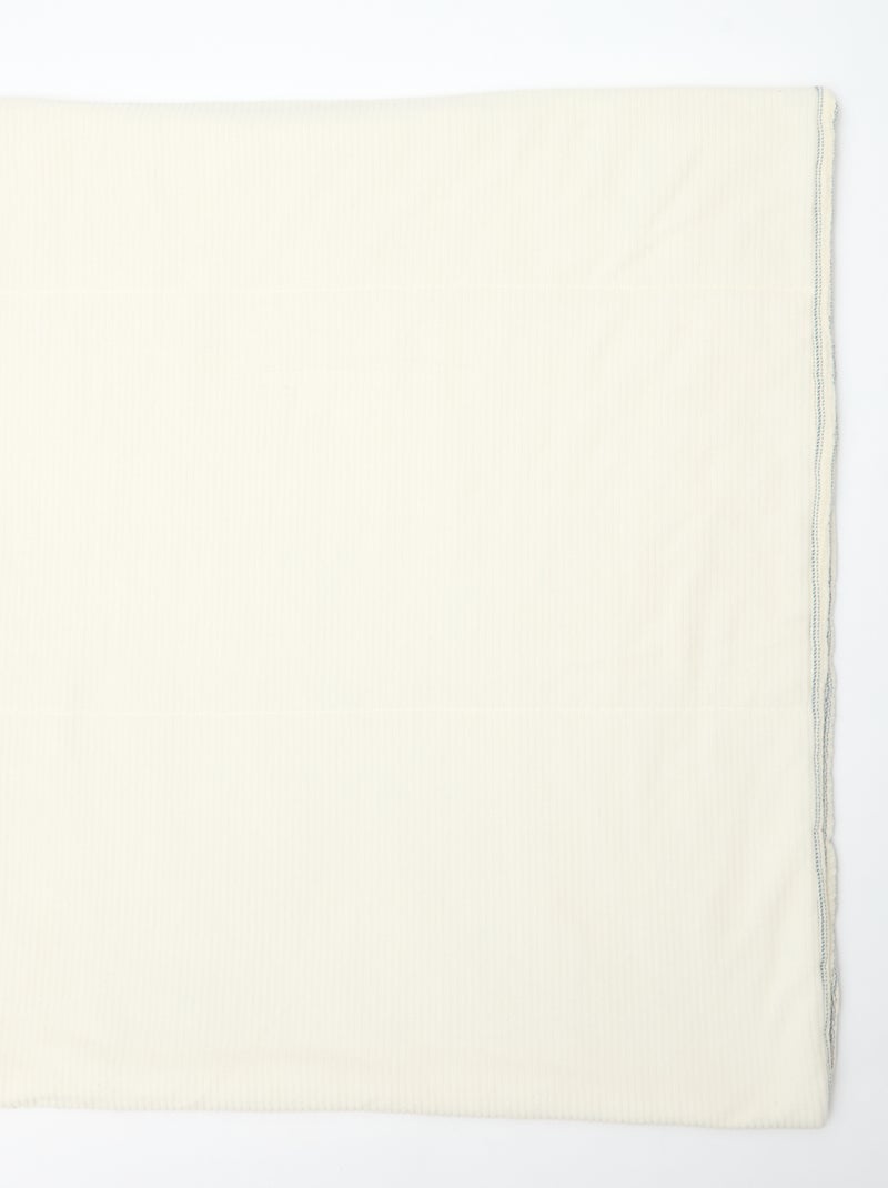 Omkeerbare katoenen mousseline deken met ribfluweel - Kiabi Home Blauw - Kiabi