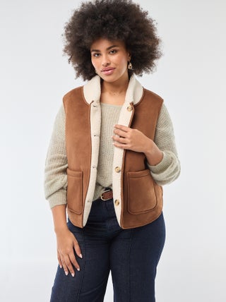 Omkeerbare korte bodywarmer