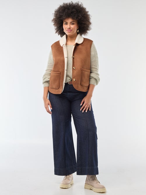 Omkeerbare korte bodywarmer - Kiabi