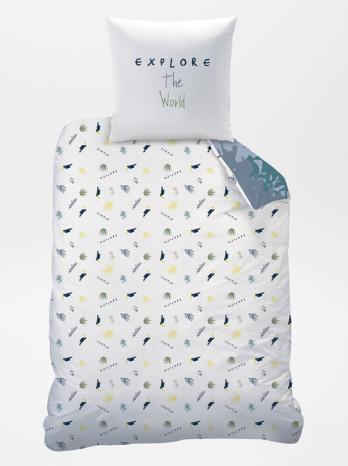 Omkeerbare lakenset voor 1-persoonsbed - Kiabi