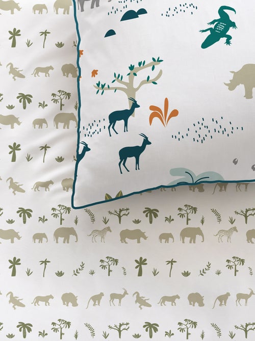 Omkeerbare lakenset voor 1-persoonsbed - Kiabi