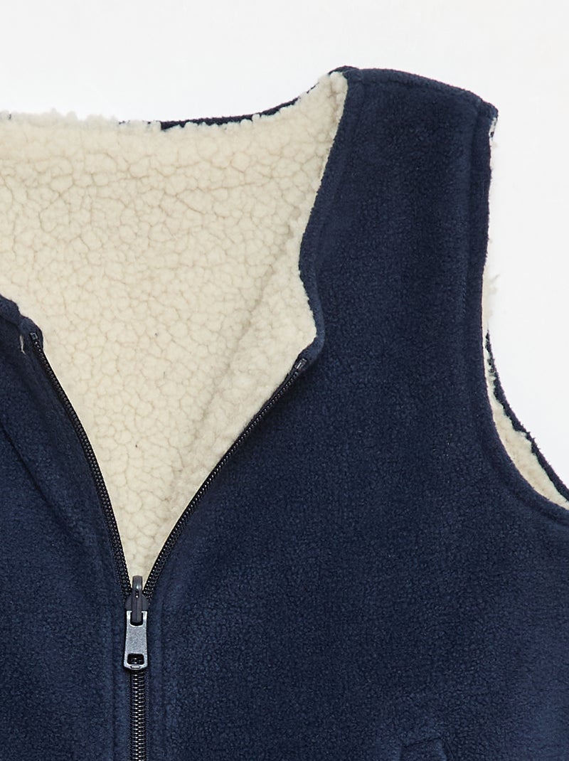 Omkeerbare mouwloze sweater Blauw - Kiabi