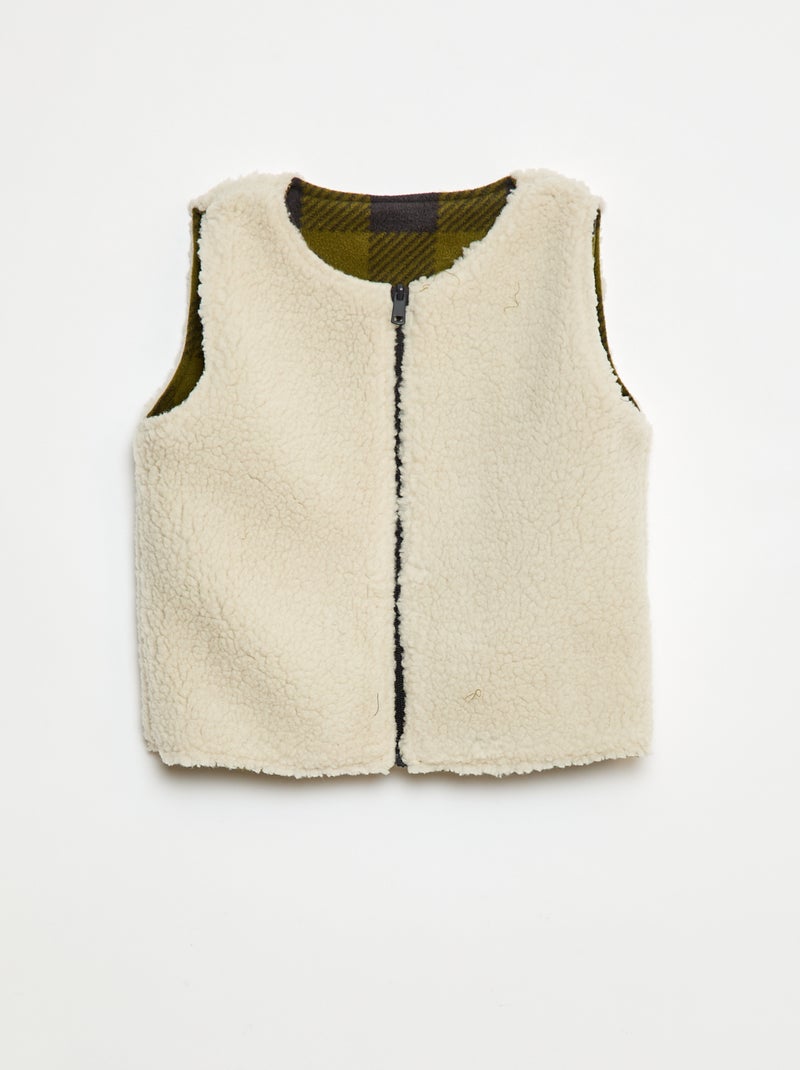 Omkeerbare mouwloze sweater Groen - Kiabi