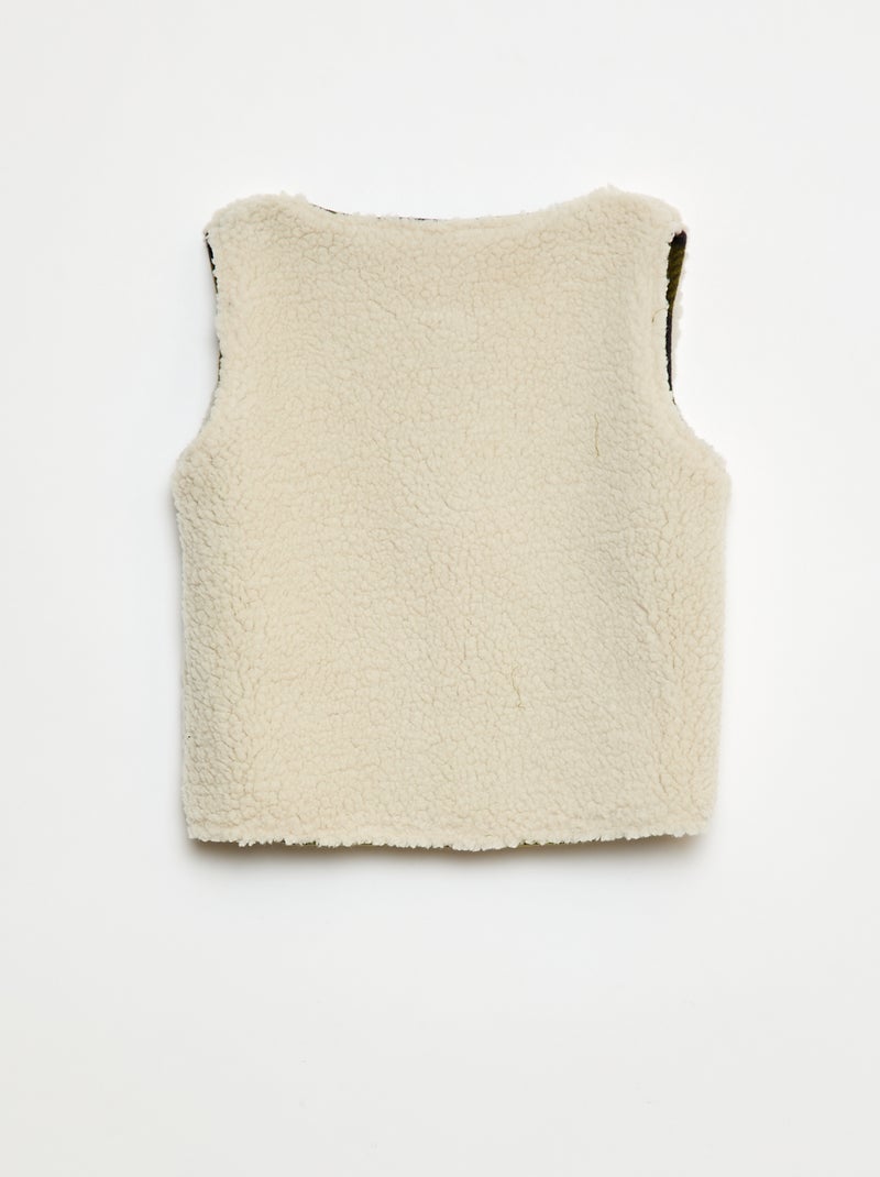 Omkeerbare mouwloze sweater Groen - Kiabi