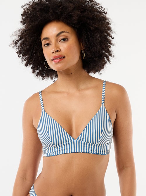 Omkeerbare triangelbikinitop met print - Kiabi