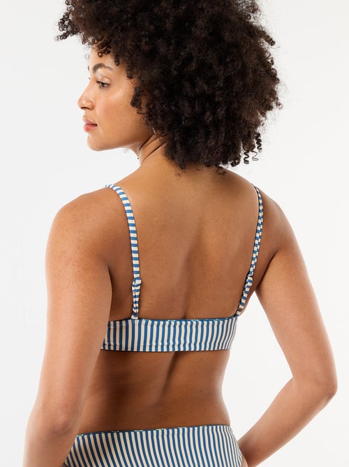 Omkeerbare triangelbikinitop met print - Kiabi