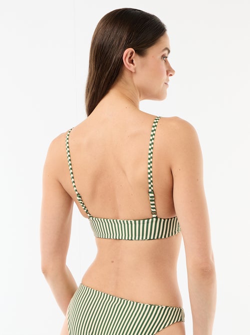 Omkeerbare triangelbikinitop met print - Kiabi