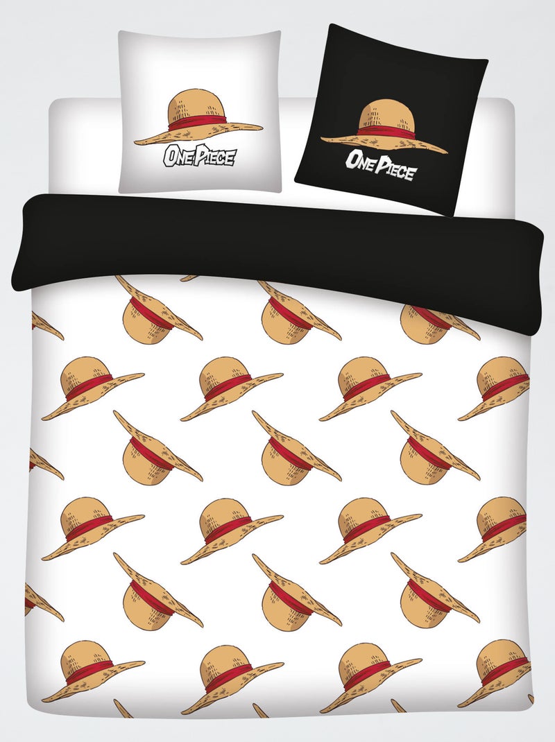 "One Piece" dekbedovertrekset - 2-persoons Zwart - Kiabi