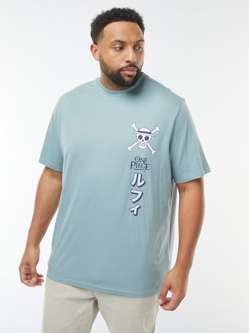 One Piece-T-shirt met korte mouw en print voor en achter - Kiabi