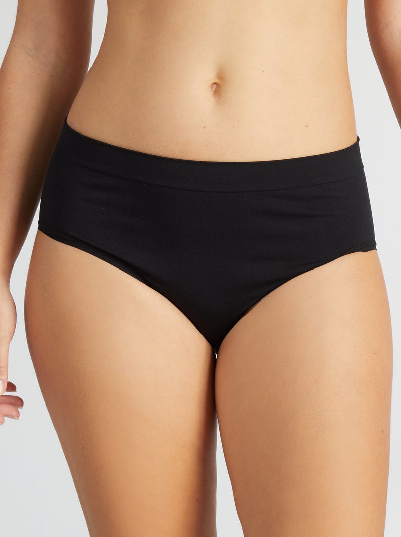 One size midislips -  Unik 'Sans Complexe' - 2 stuks zwart - Kiabi