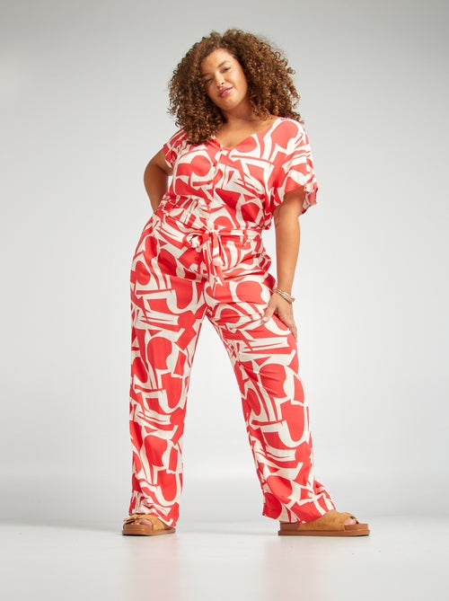 Only Carmakoma - Lange jumpsuit met print - Kiabi
