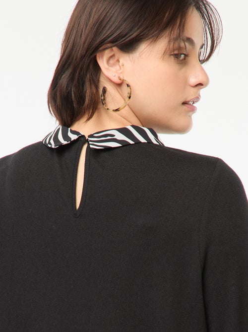 Only Carmakoma | Trui met 2-in-1 effect met blouse-effect - Kiabi