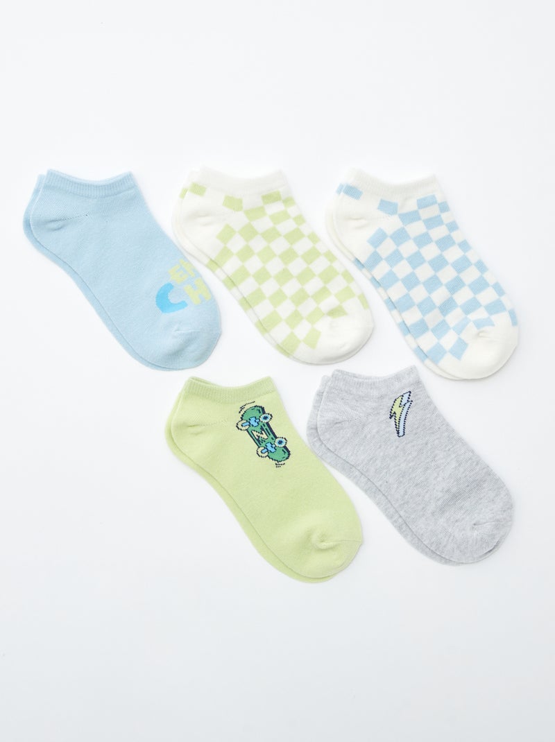 Onzichtbare sokken met print GROEN - Kiabi