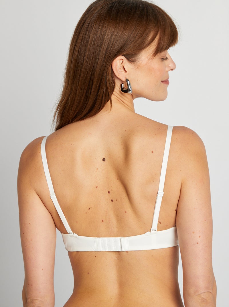 Onzichtbare triangelbeha van microvezel WIT - Kiabi