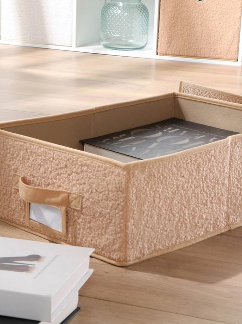 Opbergaccessoire met deksel in bouclé - Kiabi