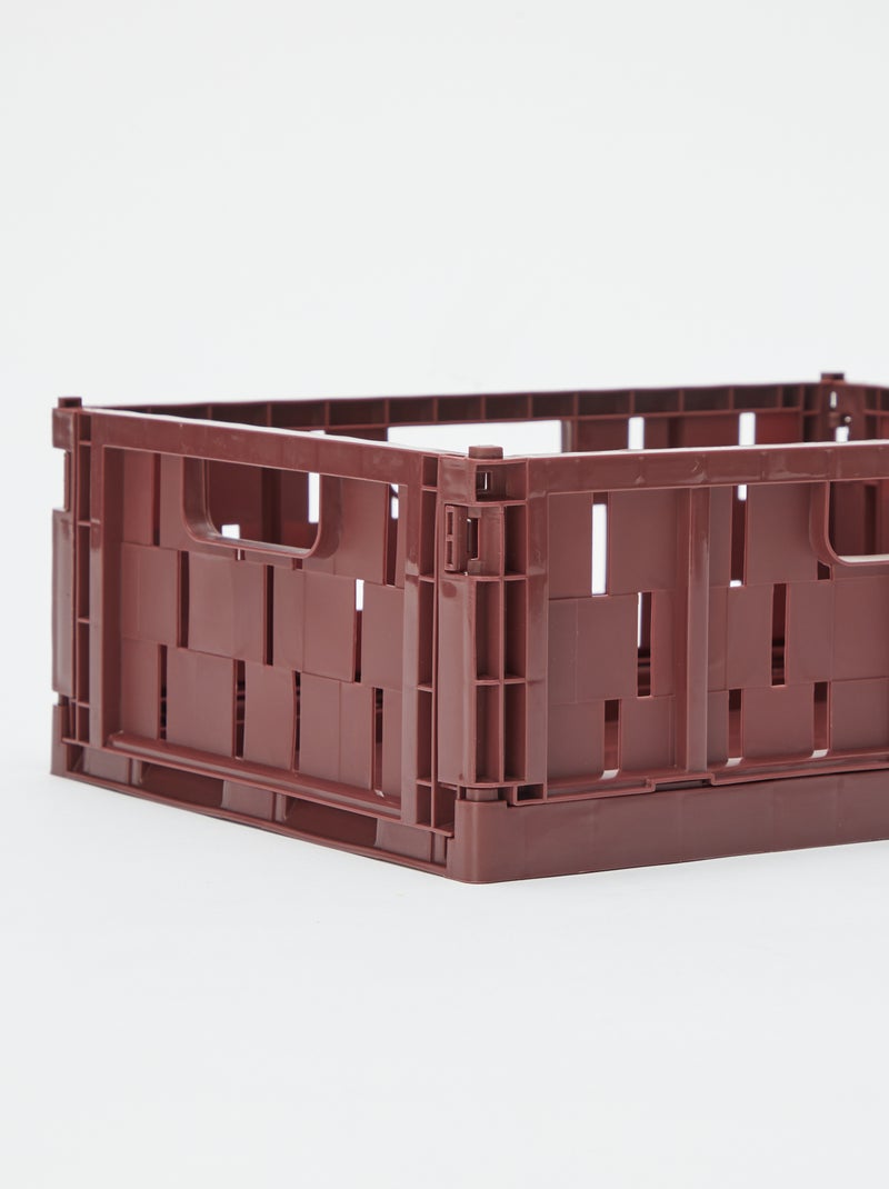 Opbergkrat van plastic (34 x 25 cm) Bruin - Kiabi