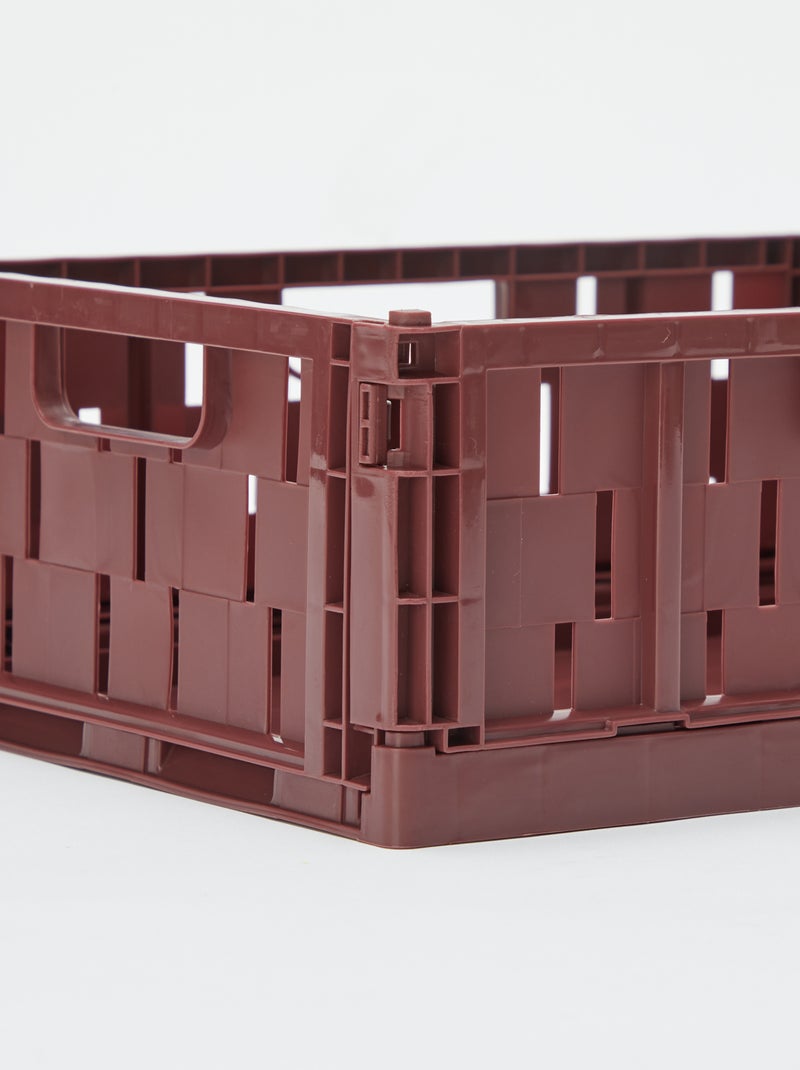 Opbergkrat van plastic (34 x 25 cm) Bruin - Kiabi