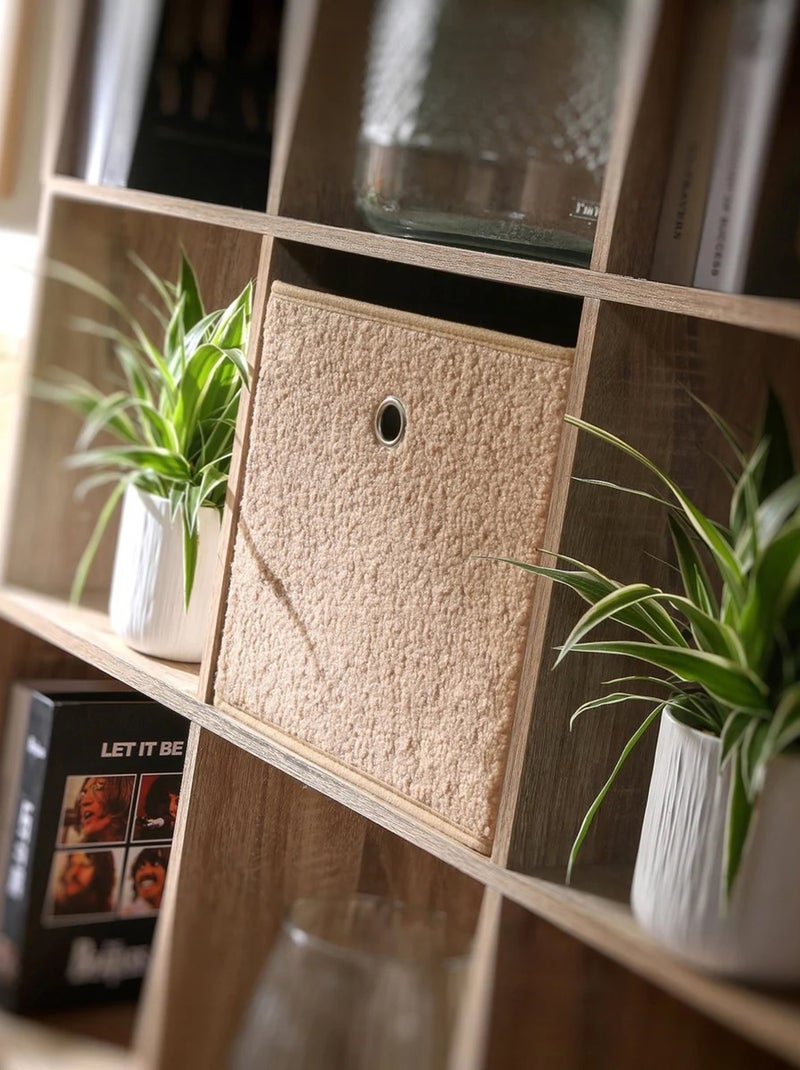 Opbergkubus van bouclé WIT - Kiabi