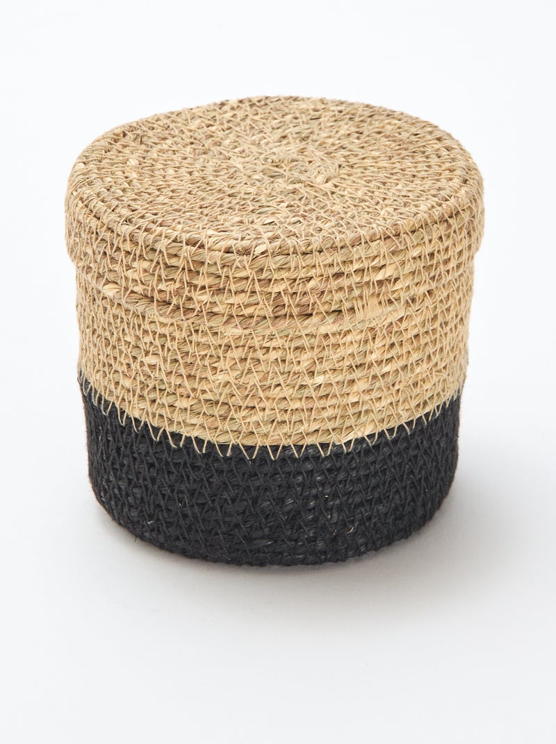 Opbergmand met deksel Zwart - Kiabi