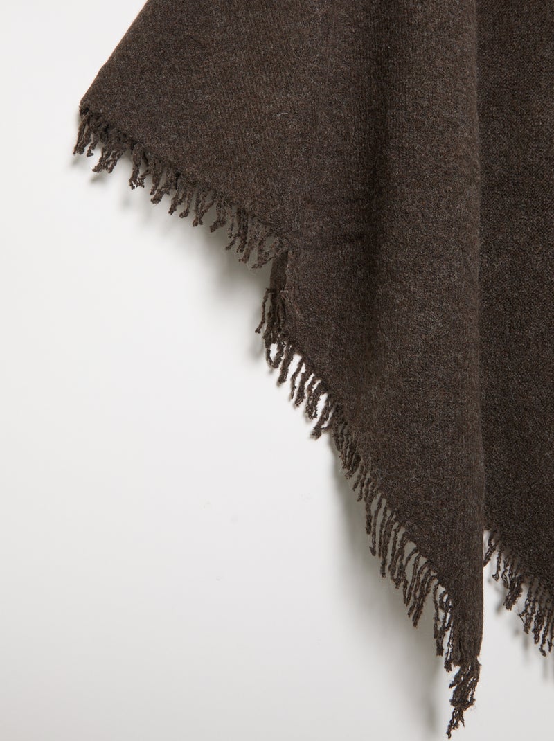 Open effen poncho Bruin - Kiabi