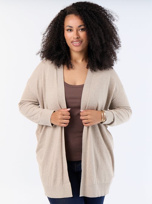 Open lang vest van fijne breistof - Kiabi