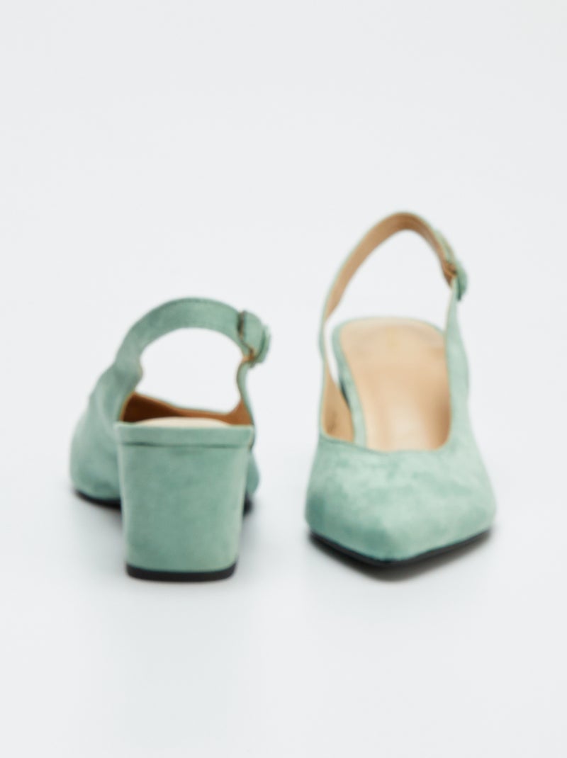Open pumps met spitse neus GROEN - Kiabi