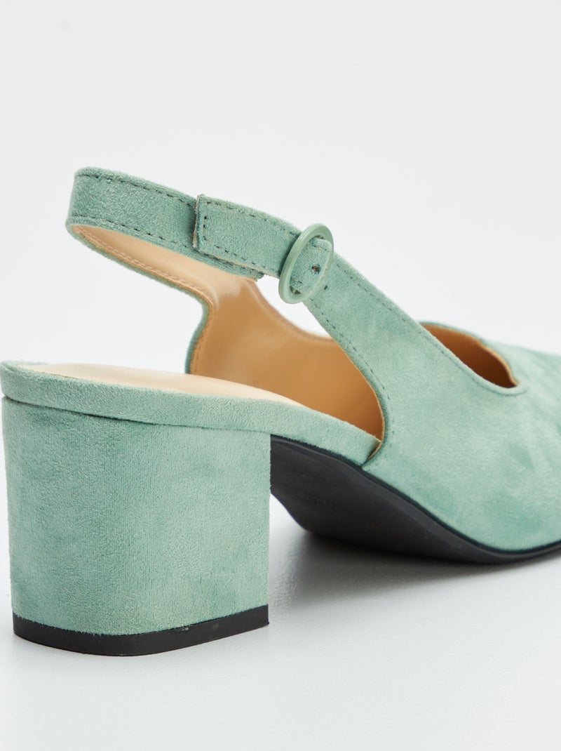 Open pumps met spitse neus GROEN - Kiabi