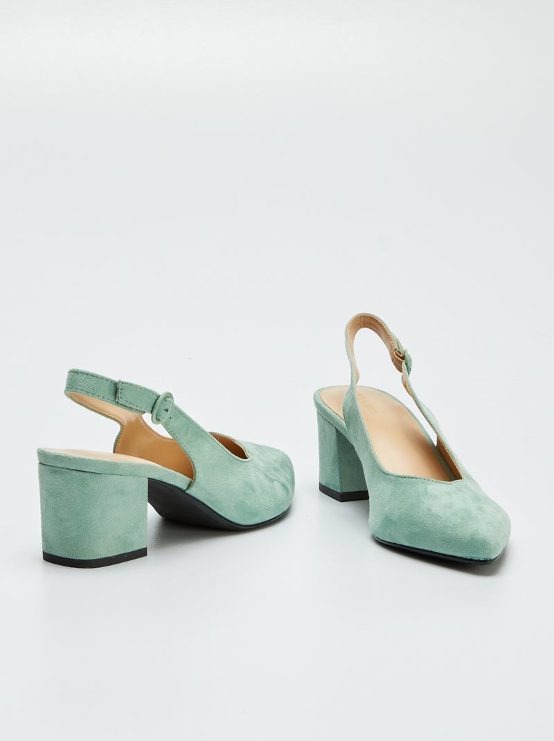 Open pumps met spitse neus GROEN - Kiabi