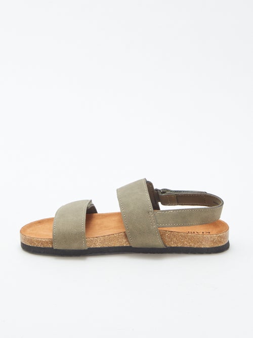 Open sandalen met klittenband - Kiabi