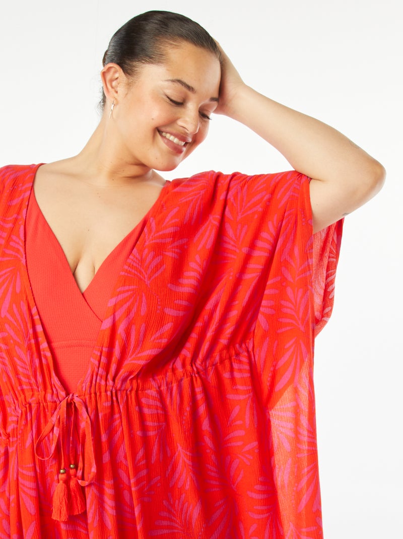 Open strandjurk met print Oranje - Kiabi