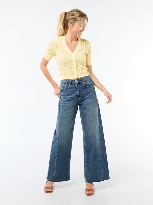 Opengewerkt vest met korte mouwen - Kiabi