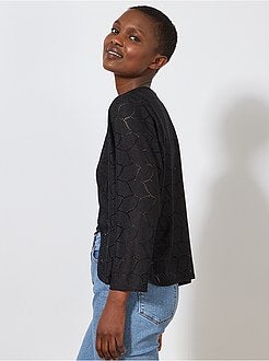 Opengewerkt vest van 'JDY' - Kiabi