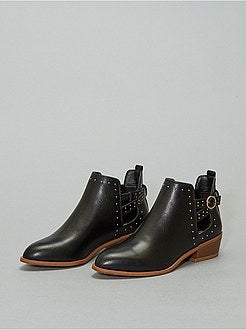 Schoenen - Opengewerkte laarsjes met studs - Kiabi