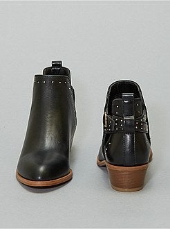 Schoenen - Opengewerkte laarsjes met studs - Kiabi