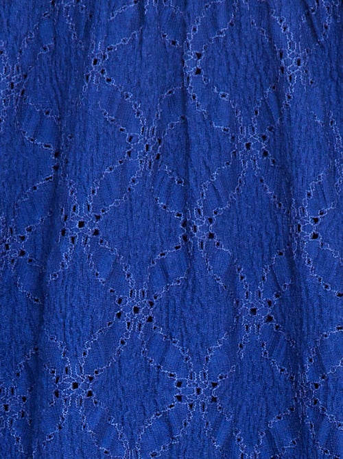 Opengewerkte top met ruchemouwen - Kiabi