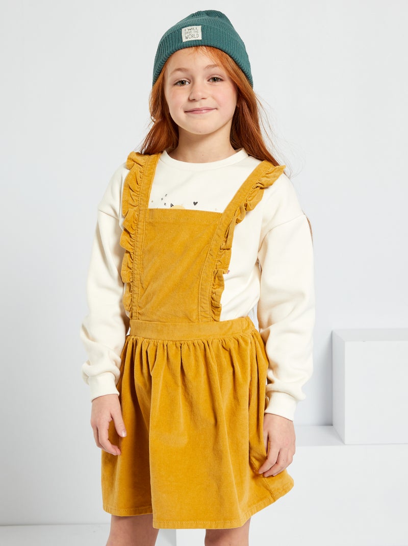 Overgooier van corduroy Beige - Kiabi