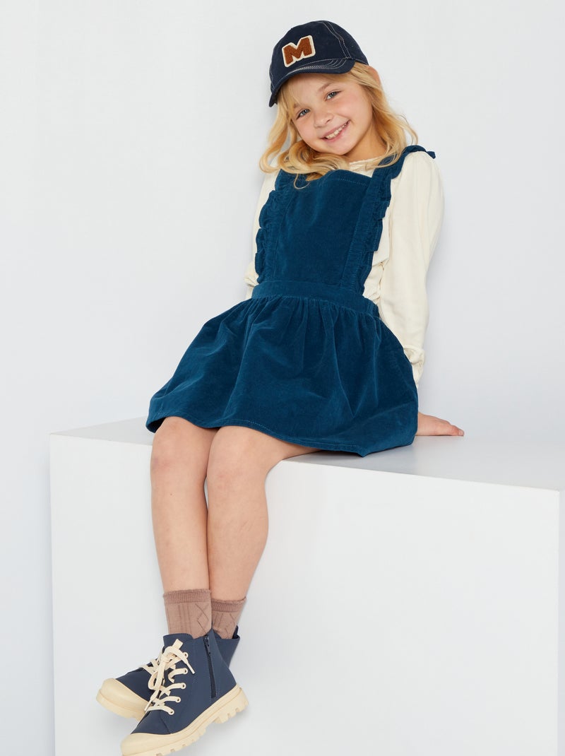 Overgooier van corduroy donkerblauw - Kiabi