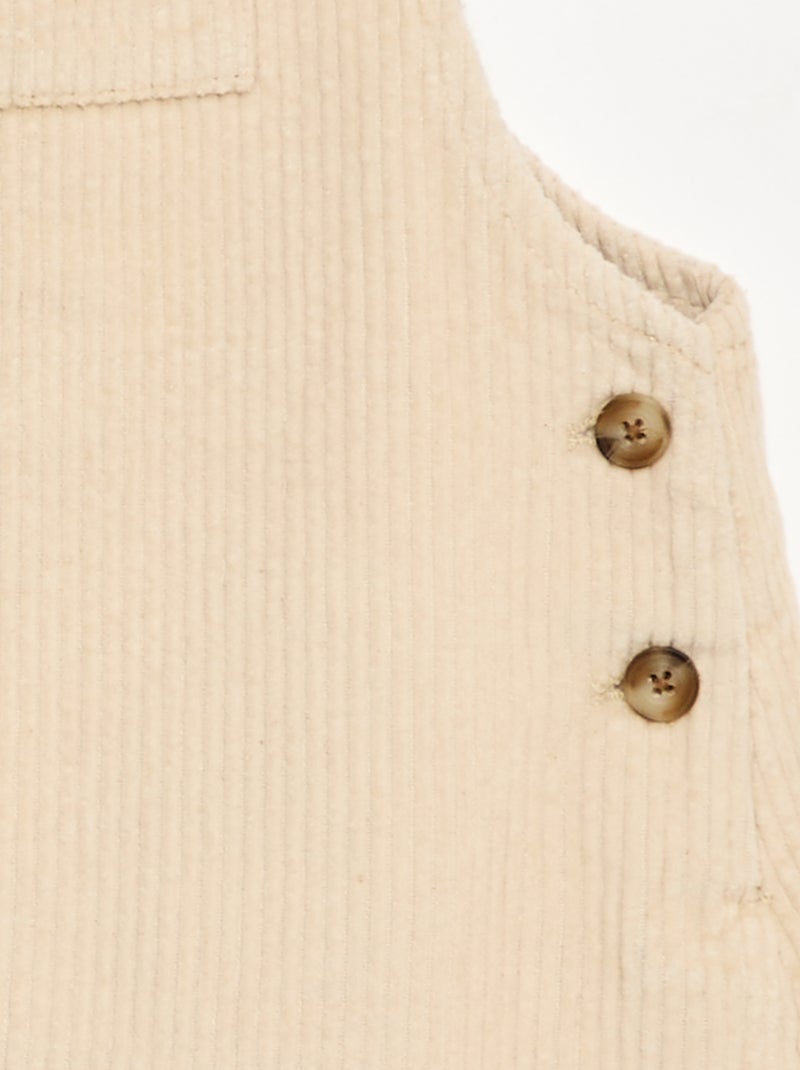 Overgooier van corduroy met zak Wit - Kiabi