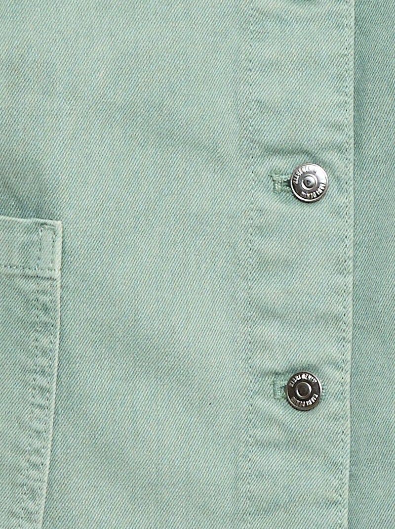 Overgooier van spijkerstof Groen - Kiabi