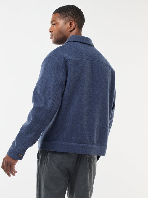 Overhemd met 2 borstzakjes met klepje en knoop - Kiabi