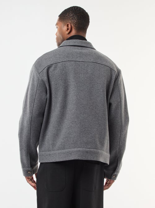 Overhemd met 2 borstzakjes met klepje en knoop - Kiabi