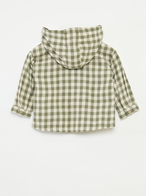 Overhemd met capuchon en kangoeroezak - Kiabi